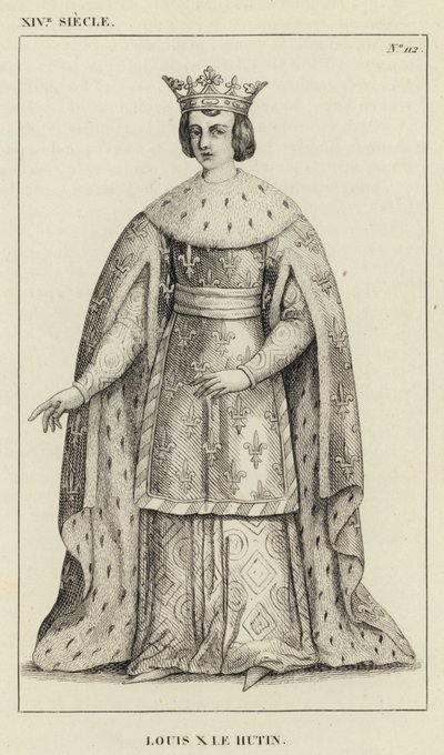 Século XIV, Louis X le Hutin (gravura) de French School