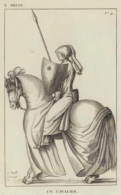 Século X, Um Cavaleiro (gravura) de French School