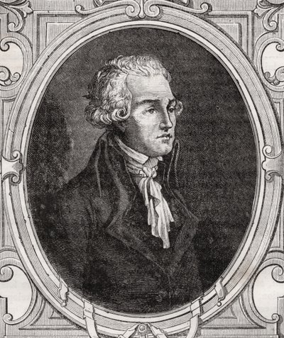 Jovem Robespierre, de &39;História da Revolução Francesa&39; de Louis Blanc (1811-82) de French School