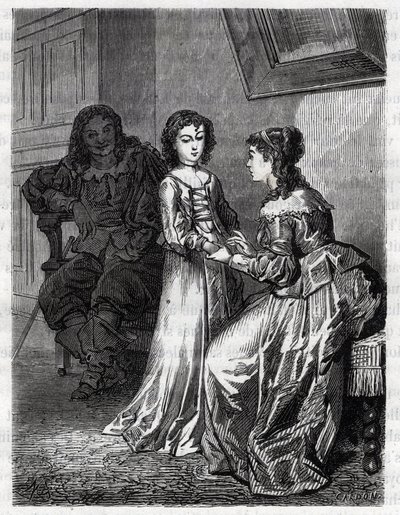 A sua cabeça é culpada se o seu coração não é culpado, Madame de Lanclos disse à sua filha Anne "Ninon" do Enclos (ou Ninon de Lenclos ou Ninon de Lanclos) de French School