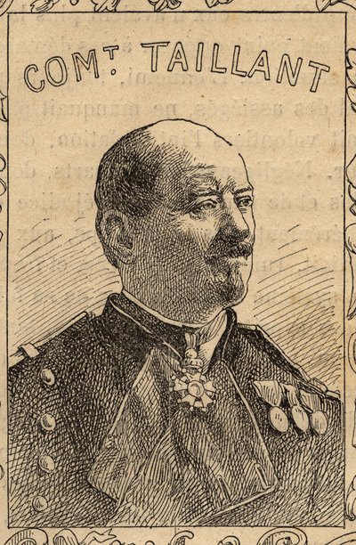 retrato do comandante francês Pierre Taillant - 1870-71 (gravura) de French School