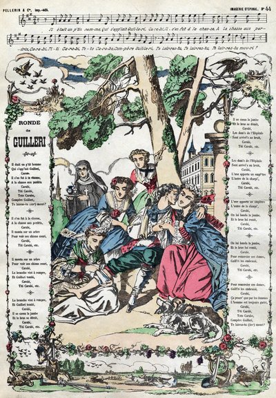 a rodada de Guilleri. Foto da Epinal do século XIX de French School