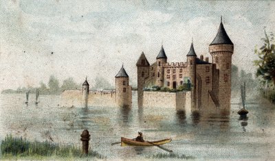 vista do Chateau de la Brede (Gironde). de French School