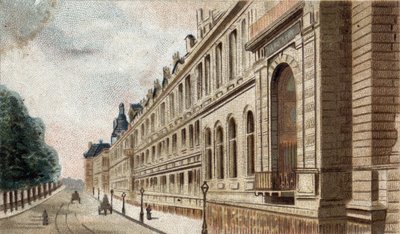 vista do Palais du Louvre em Paris. de French School