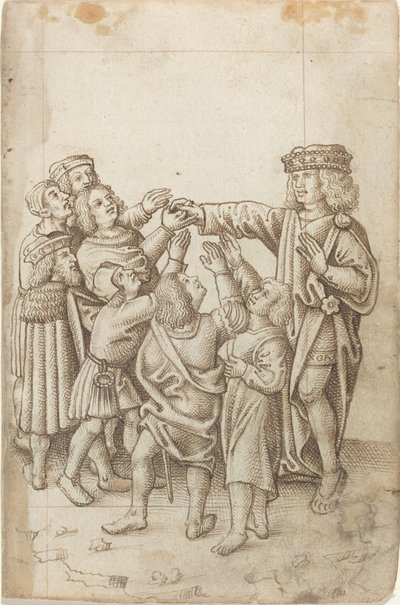 "Não dê sua mão direita a todos e a todos" [fol. 13 reto] de French early 16th Century
