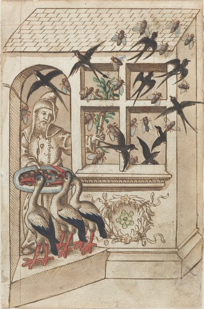 "Não tenha andorinhas debaixo do mesmo teto" [fol. 40 reto] de French early 16th Century