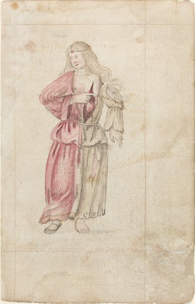 Personificação da Amizade (Amicitia) [fol. 2 reto] de French early 16th Century