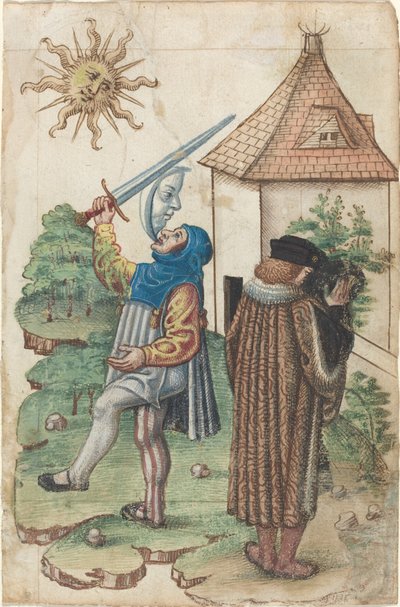 "Não fale contra o sol" e "não faça água voltada para o sol" [fol. 39 reto] de French early 16th Century