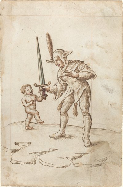 "Vire de lado a espada afiada" [fol. 44 reto] de French early 16th Century