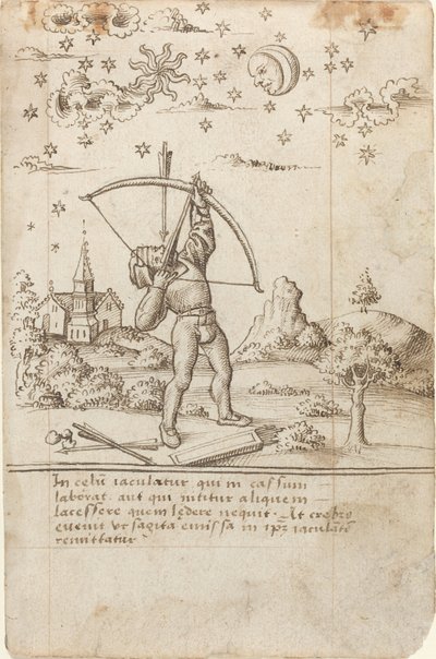 "Você está atirando no céu" [fol. 9 reto] de French early 16th Century