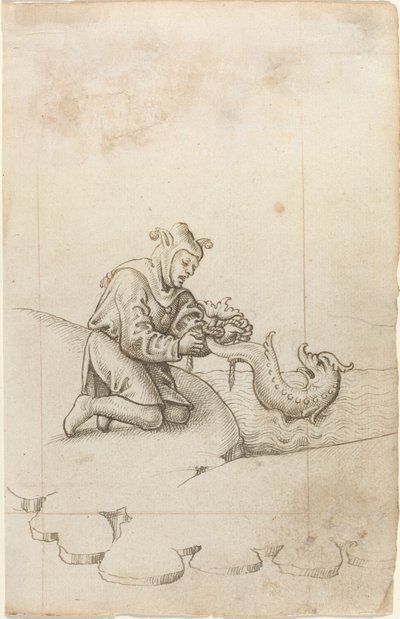 "Você está amarrando um golfinho pela cauda" [fol. 17 reto] de French early 16th Century