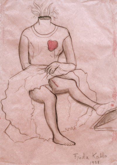 Autorretrato mostrando a cicatriz de Frida Kahlo