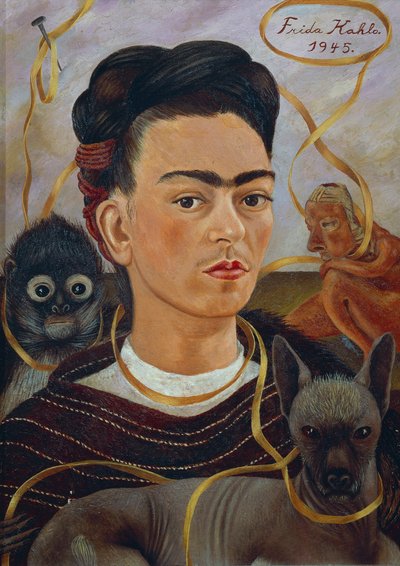 Autorretrato com Changuito de Frida Kahlo
