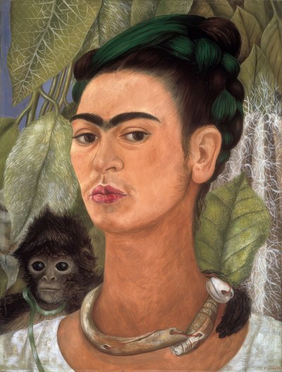 Autorretrato com macaco de Frida Kahlo
