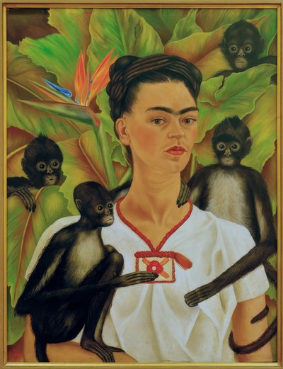 Autorretrato com macacos de Frida Kahlo