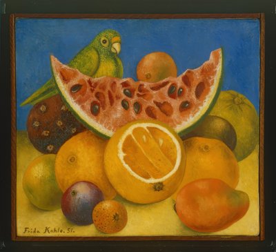 Natureza morta com papagaio de Frida Kahlo