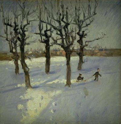 Cena de inverno em um subúrbio de Copenhague de Fridolin Johansen