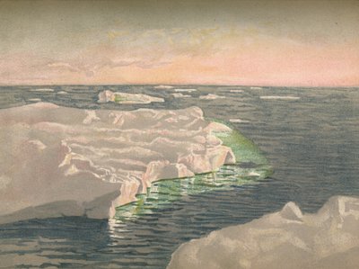 Ao pôr do sol, 22 de setembro de 1893. Esboço em aquarela, 1893, 1897 de Fridtjof Nansen