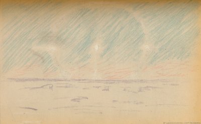 Anel da lua com luas simuladas e uma sugestão de eixos horizontais, 24 de novembro de 1893, 1987 de Fridtjof Nansen