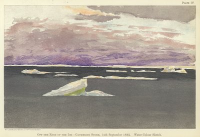 Fora da borda do gelo, recolhendo a tempestade de Fridtjof Nansen