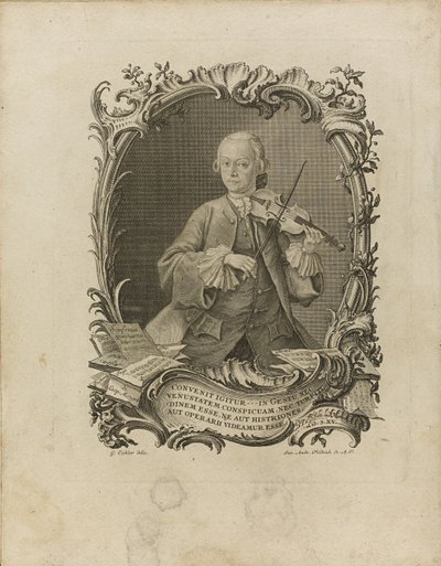 Leopoldo Mozart. Frontispício da tentativa de um tutor de violino completo, 1756 de Friedrich