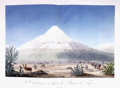 Chimborazo visto do planalto de Tapia de Friedrich Alexander Baron von (after) Humboldt