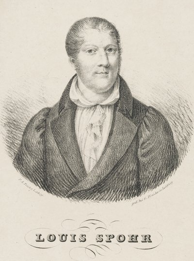 Retrato de Louis Spohr 1784-1859, c. 1830-1840. de Friedrich August Fricke