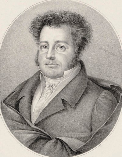 Retrato do compositor Heinrich Marschner 1795-1861. de Friedrich August Fricke