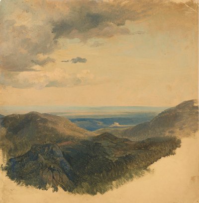 Vista do vale do Danúbio de Friedrich August Mathias Gauermann
