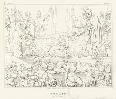 Hamlet, Acto V, Cena 2 (gravura) de Friedrich August Moritz Retzsch