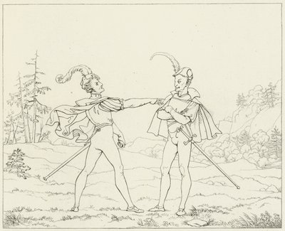Ilustração para o Fausto de Goethe de Friedrich August Moritz Retzsch