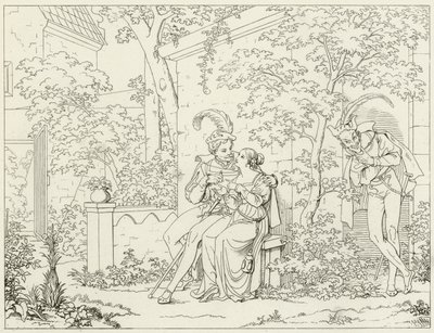 Ilustração para o Fausto de Goethe de Friedrich August Moritz Retzsch