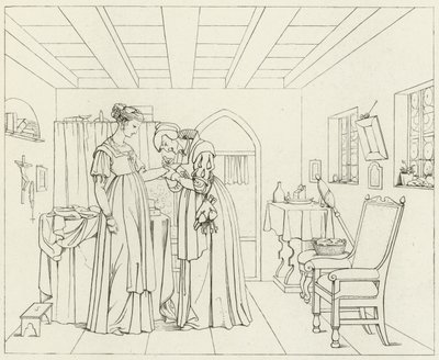 Ilustração para o Fausto de Goethe de Friedrich August Moritz Retzsch