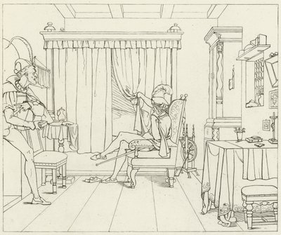 Ilustração para o Fausto de Goethe de Friedrich August Moritz Retzsch