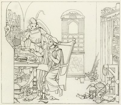 Ilustração para o Fausto de Goethe de Friedrich August Moritz Retzsch