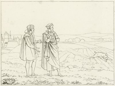 Ilustração para o Fausto de Goethe de Friedrich August Moritz Retzsch