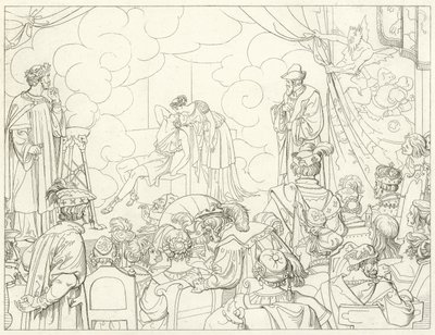 Ilustração para o Fausto de Goethe de Friedrich August Moritz Retzsch