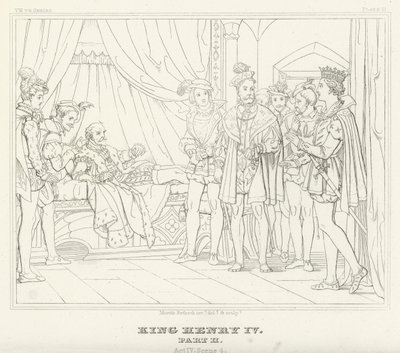 Rei Henrique IV, Parte II, Acto IV, Cena 4 (gravura) de Friedrich August Moritz Retzsch