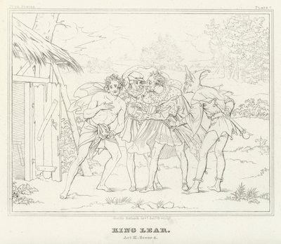 Rei Lear, Acto III, Cena 4 (gravura) de Friedrich August Moritz Retzsch