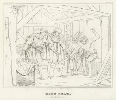 Rei Lear, Acto III, Cena 6 (gravura) de Friedrich August Moritz Retzsch