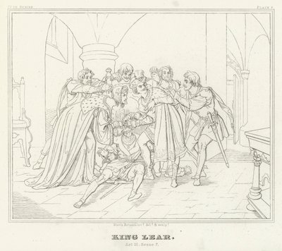 Rei Lear, Acto III, Cena 7 (gravura) de Friedrich August Moritz Retzsch
