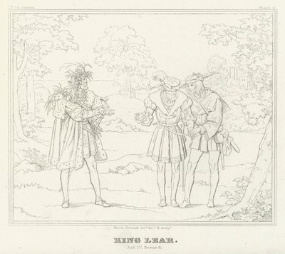 Rei Lear, Acto IV, Cena 6 (gravura) de Friedrich August Moritz Retzsch