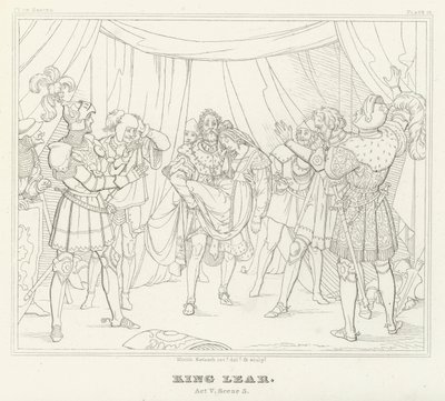 Rei Lear, Acto V, Cena 3 (gravura) de Friedrich August Moritz Retzsch