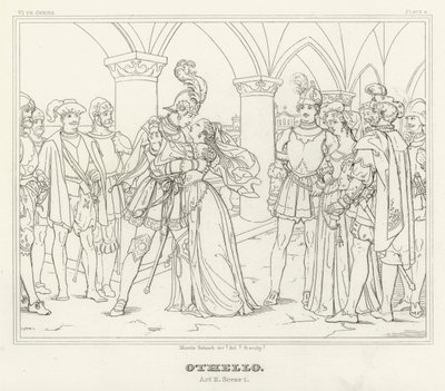 Othello, Acto II, Cena 1 (gravação) de Friedrich August Moritz Retzsch