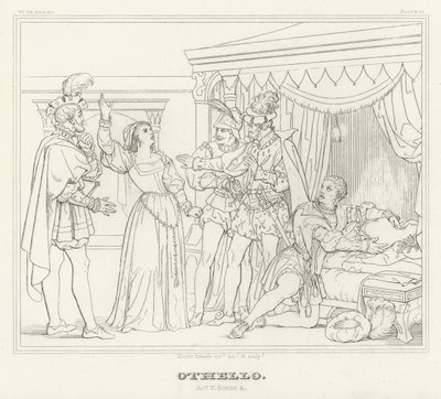 Othello, Acto V, Cena 2 (gravação) de Friedrich August Moritz Retzsch