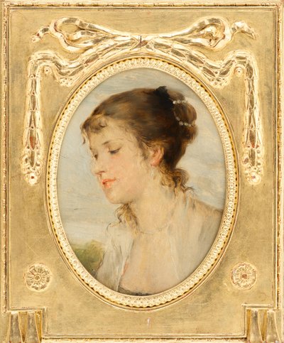 Retrato de uma rapariga de Friedrich August von Kaulbach