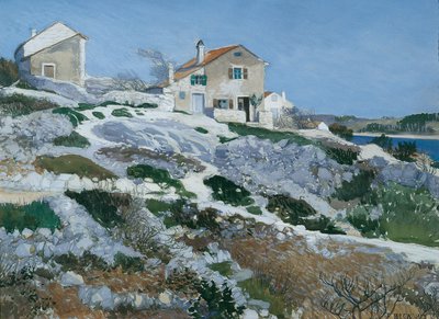 Casas de pescadores em Lussin de Friedrich Beck