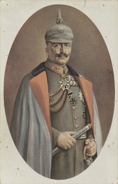 repro após retrato pintado Wilhelm II por R. Grabendorff Kaiser Wilhelm II (título no objeto) de Friedrich Bruckmann