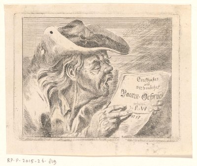 Busto de um velho agricultor com um panfleto de Friedrich Christian Gottlieb Geyser (possibly)