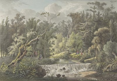 Paisagem com Cachoeira, final do século XVIII e início do século XIX. de Friedrich Christian Klass